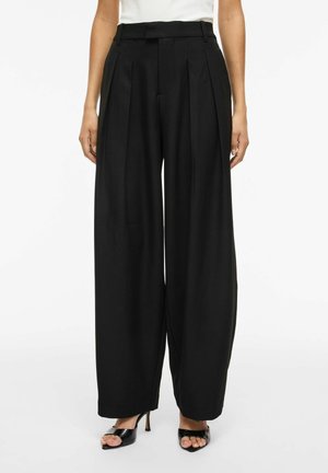 VILA HOSE VIHELEN BARREL FIT - Pantalon classique - black