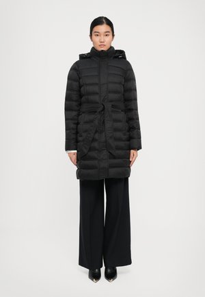 BELTED LONGLINE PACKABLE - Winter coat - black