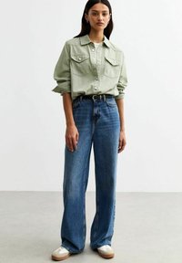 New Look OVERSIZED TWILL - Button-down blouse - khaki