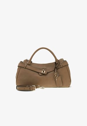 Guess, ELLA LOGO GIRLFRIEND SATCHEL - Sac à main - beige logo