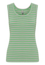 Green/Pink Striped Top