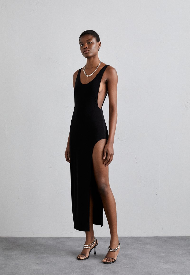 Norma Kamali - MARISSA WIDE SLIT GOWN - Robe en jersey - black, Agrandir
