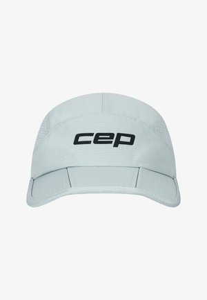 Light gray sports cap with a curved brim featuring black "cep" logo text on the front center panel.