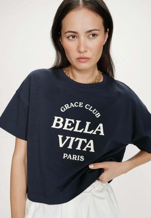 MESSAGE VOSS - T-shirt imprimé - marine