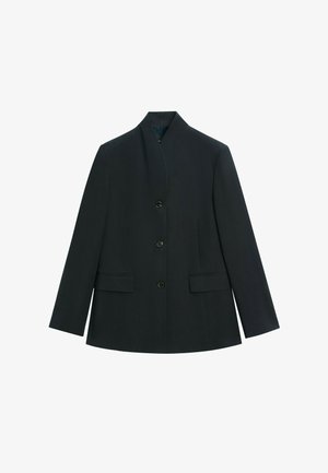 Massimo Dutti, FLOWY BUTTON-DETAIL BLAZER - Korte frakker - mottled dark blue