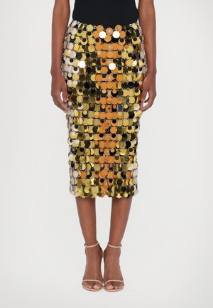 Rabanne Jupe crayon - brown/black