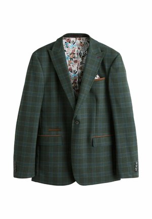 REGULAR FIT - TRIM CHECK TEXTURE  - Öltönyzakó - green