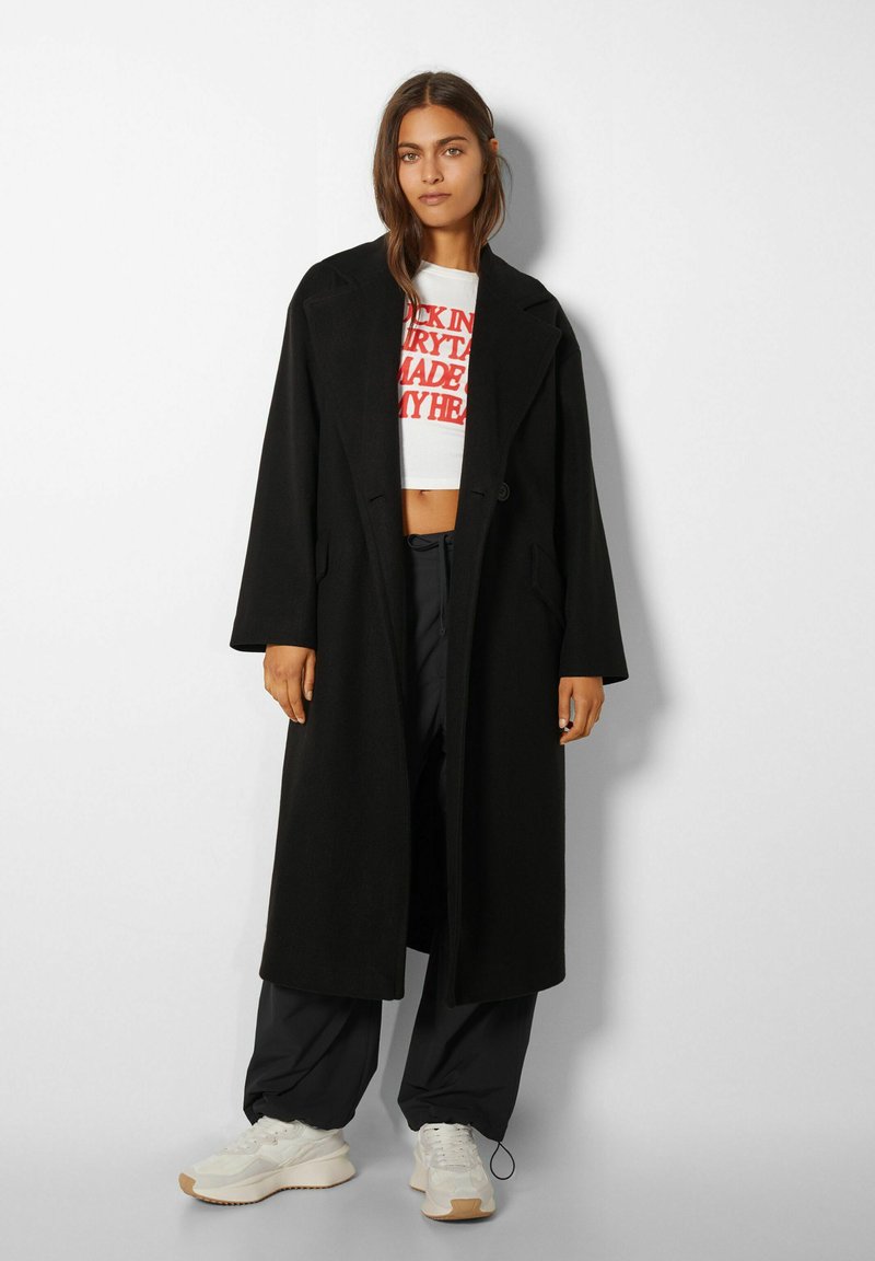 Cappotto Lungo Nero Asos Asos Cappotto Nero Lungo Bershka