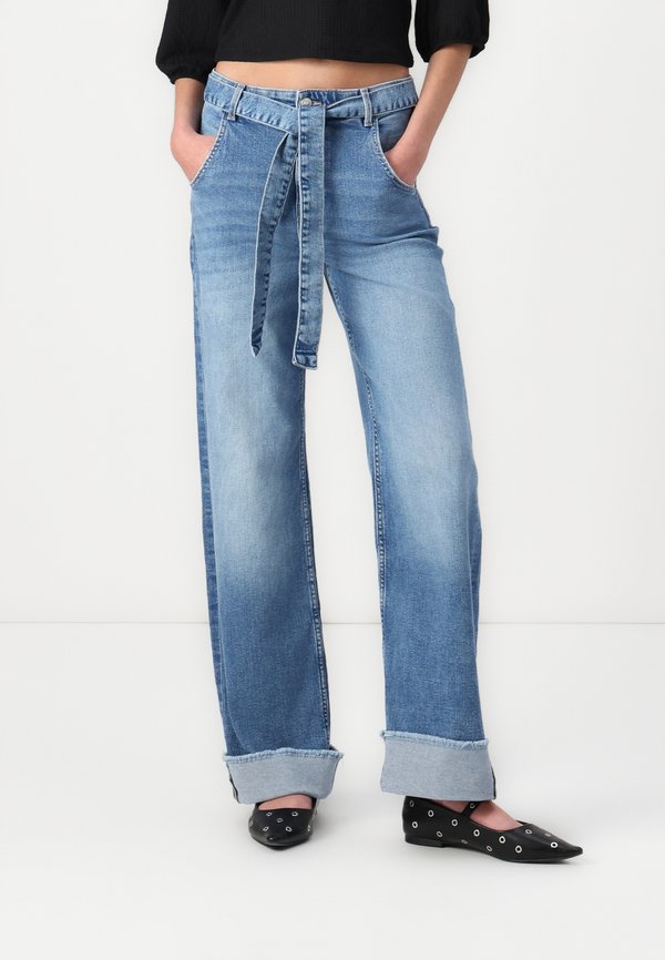 ONLZADDIE WIDE LEG BELT FOLD UP - Wide Leg