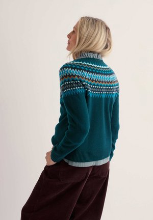 Seasalt Cornwall, SEASALT CORNWALL GURNARD'S HEAD JUMPER - Pullover - teal - windward raincloud mix