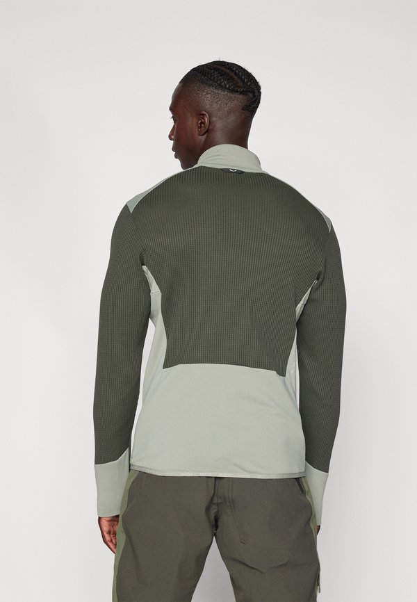 PUEZ WAFFLE JACKET - Fleece jacket - dark olive3