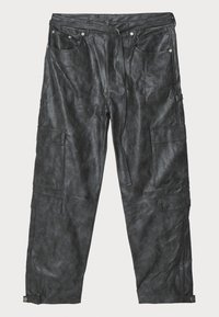 Don't Waste Culture SHERIDAN UNISEX - Hlačami s stranskimi žepi - grey/brown leather