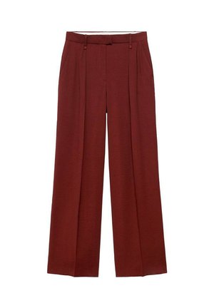 Mango PLEATED - Pantalones - red