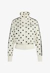 SATIN POLKA DOTS TT - Суитшърт с цип - off white