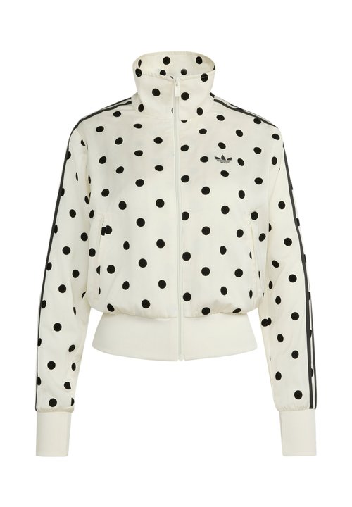 adidas Women's Satin Polka Dots TT Jacket/Pant Set Off White — foto 5