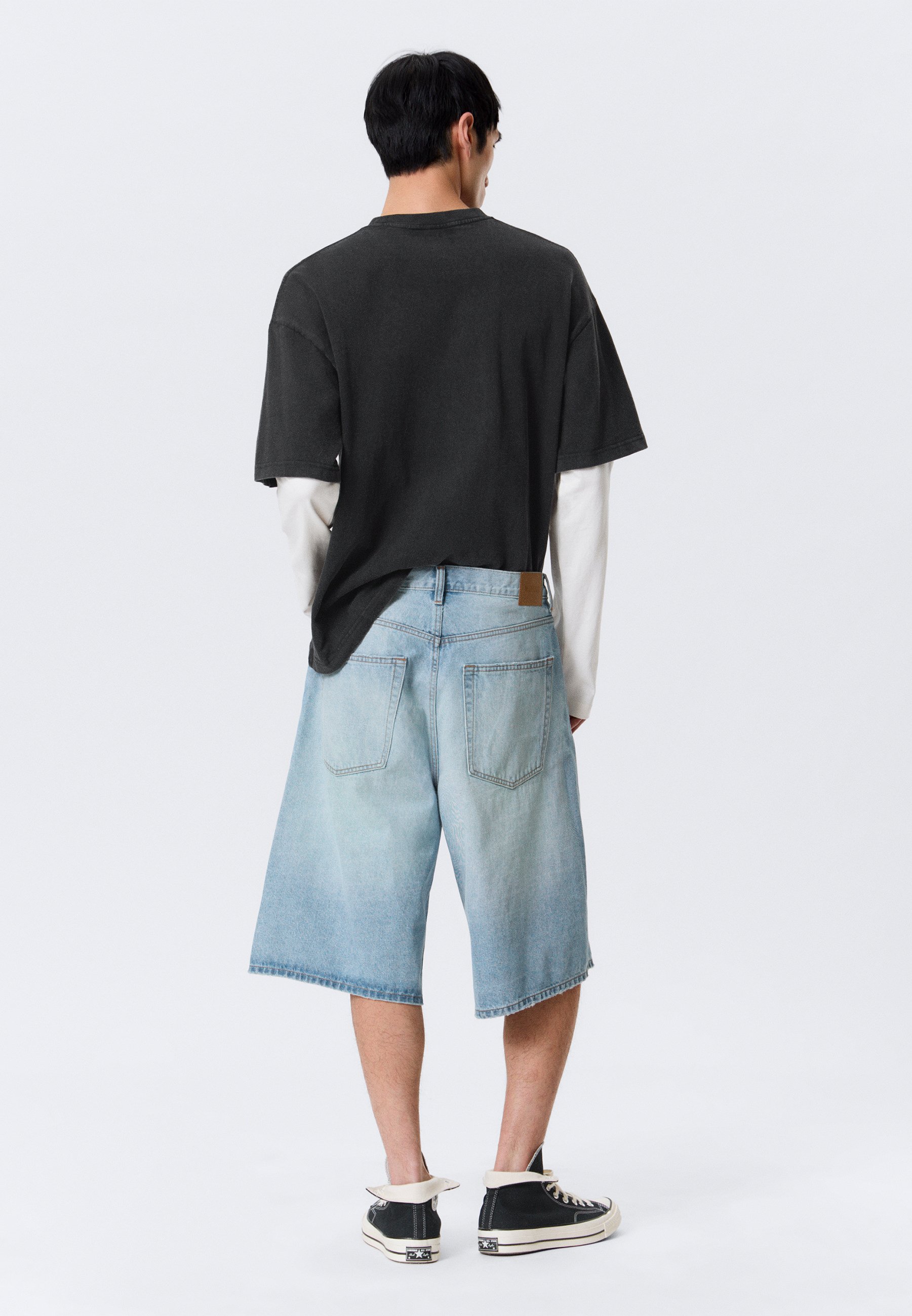 Weekday ASTRO LOOSE BAGGY UNISEX - Denim shorts - kimberley blue