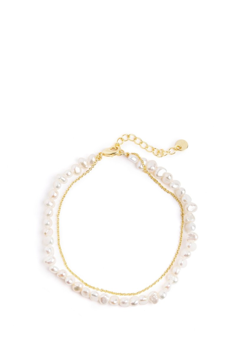 SINGULARU Cavigliera Lisse In Acciaio Con Finitura Oro 18Kt – Catena A Spina Di Pesce, 21+3,5 Cm