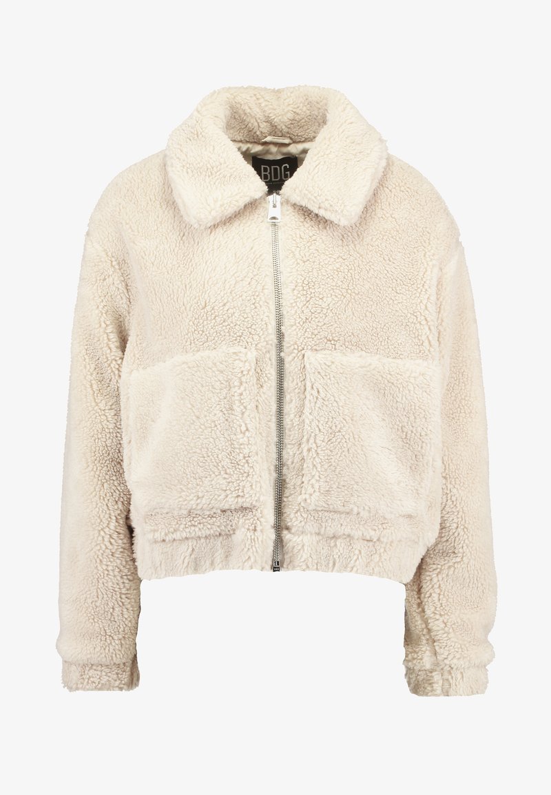 BDG Urban Outfitters CREAM CROPPED TEDDY Jas creamcrème BDG Urban Outfitters CREAM CROPPED TEDDY Jas creamcrème