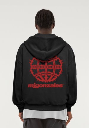 Cipzáras pulóver - black