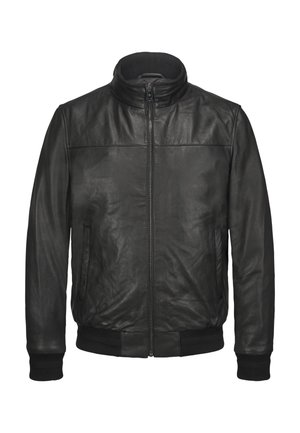Leather jacket - schwarz