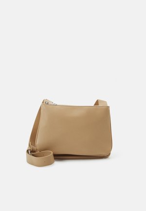 BAG DOUBLE POCKET - Taška s příčným popruhem - beige