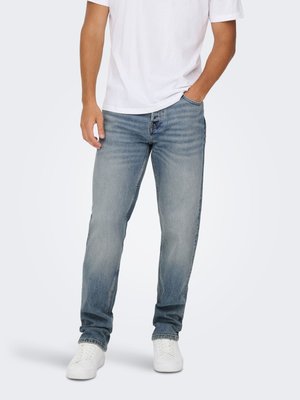 ONSEDGE PERFORMANCE LB 3816 DOT DNM NOOS - Sirgete säärtega teksad - light blue denim
