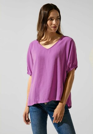 Street One MIT GERAFFTEM HALBARM - Bluse - lila