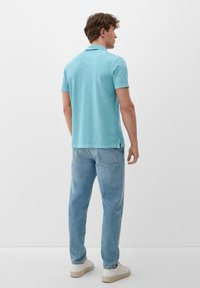 s.Oliver MIT FLAMM STRUKTUR - Poloshirt - helles türkis