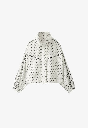Stradivarius, POLKA DOT CROPPED WINDBREAKER - Leichte Jacke - beige