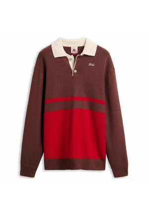 Jersey de punto - brown lab - red cherry - beige natural