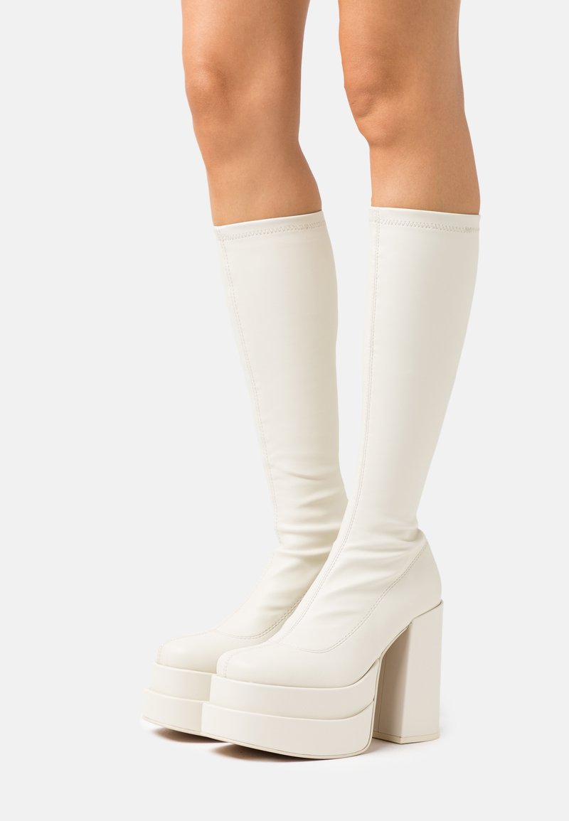 Steve Madden CYPRESS - Platform boots - off white