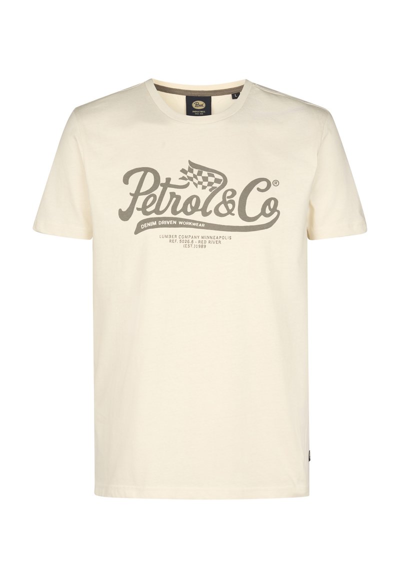 Petrol Industries T-shirt print lichtblauw