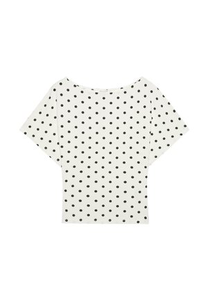 Stradivarius, SHORT SLEEVE BOAT NECK T-SHIRT 02672321 - T-shirt imprimé - mottled light grey