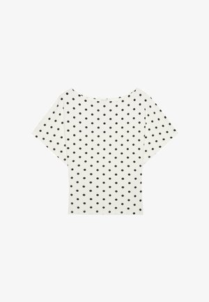 Stradivarius, SHORT SLEEVE BOAT NECK T-SHIRT 02672321 - T-shirt imprimé - mottled light grey