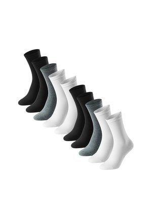 10ER PACK  - Socken - schwarz   weiß   grau