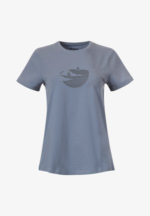 Bergans of Norway NORDMARKA KURZARM - Tricou cu imprimeu - blau