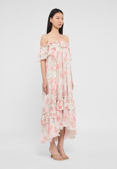 Needle & Thread SUMMER POSY ARIA OFF SHOULDER ANKLE GOWN - Maxiklänning - moonshine/coral