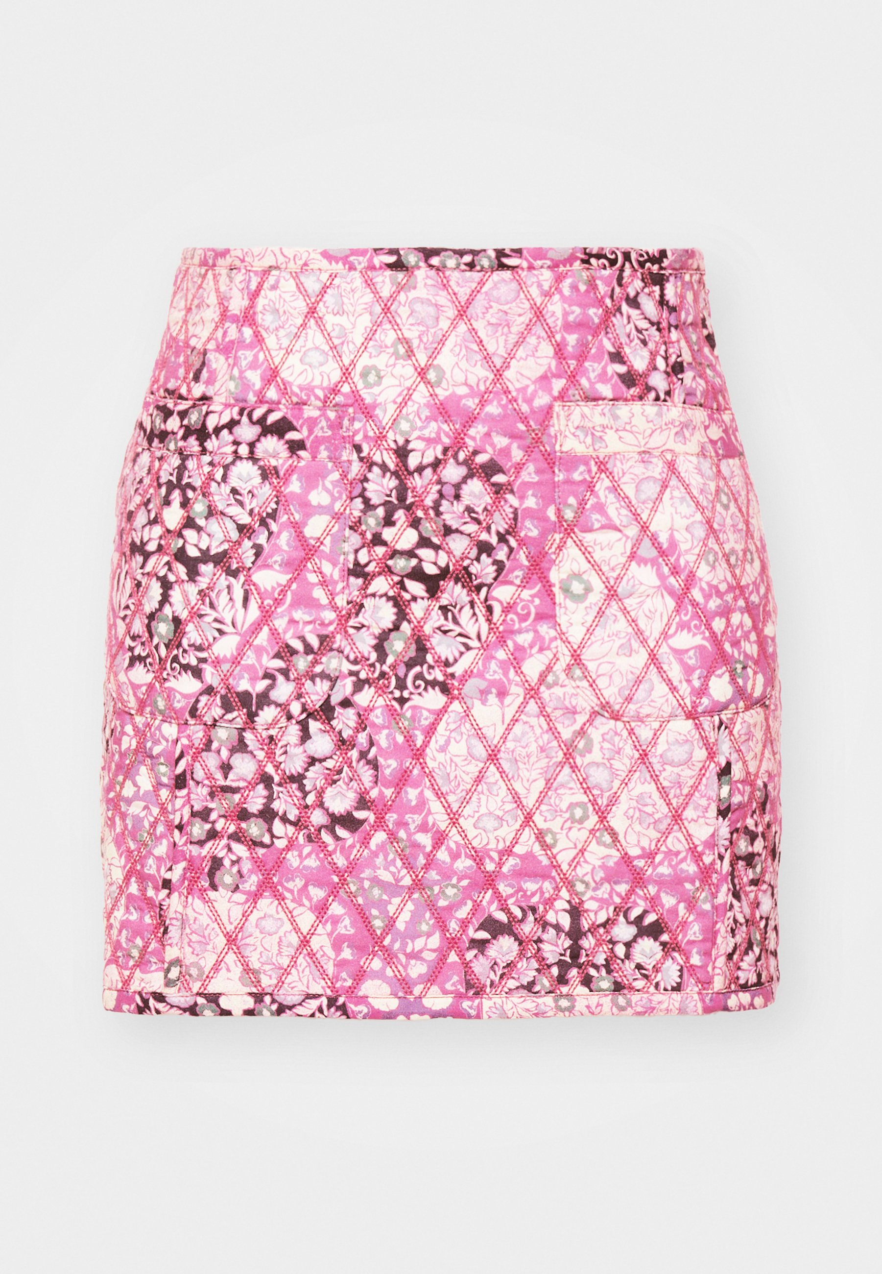 Minijupe En Jean Free People Marron/rouille - Taille 26 - Zippée - Occasion