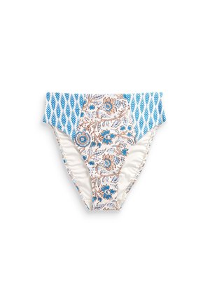 Y HIWAIST TD GRN - Bikinio apatinė dalis - blue ecru paisley