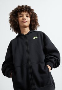 Nike Sportswear CLUB UNISEX - Sweatshirt com capuz - black/volt
