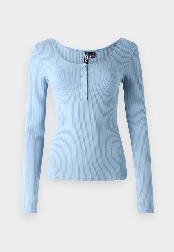 PCKITTE - Long sleeved top - faded denim2