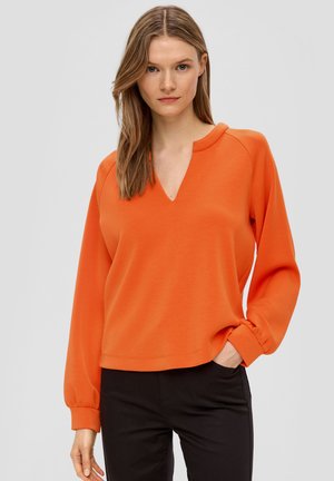 s.Oliver BLACK LABEL MIT AAUSSCHNITT - Sweatshirt - orange