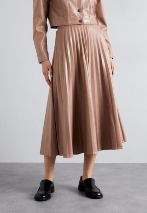 Cinq à Sept VEGAN MAREE SKIRT - Plisovaná sukně - mocha