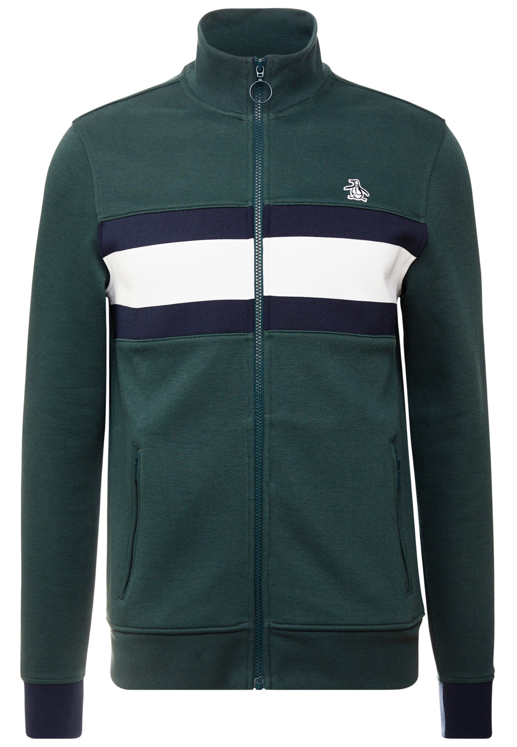 CHECK BLOCK TRACK JACKET Sweatjacke darkest spruce CHECK BLOCK TRACK JACKET Sweatjacke darkest spruce