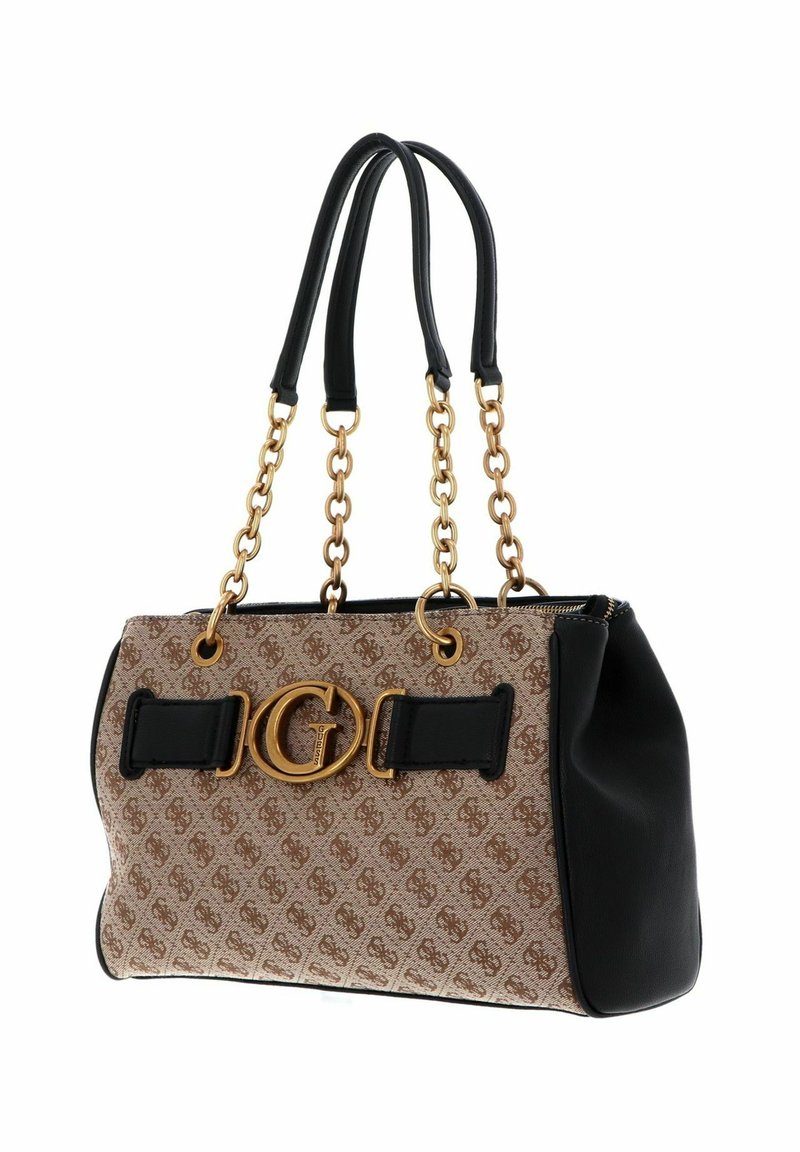 Damen Handtaschen | Guess AVIANA LUXURY SATCHEL Handtasche latte black/beige - ZH79252 Damen Handtaschen | Guess AVIANA LUXURY SATCHEL Handtasche latte black/beige - ZH79252