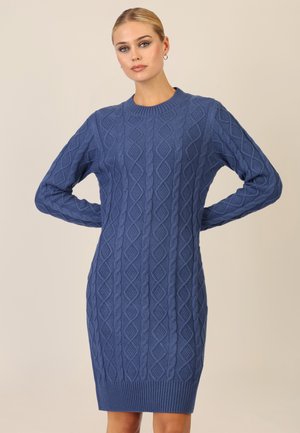 Strickkleid - mittelblau