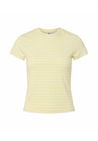 MIT ANGESCHNITTENEN ÄRMELN PCMONIQUE - T-shirt imprimé - french vanilla