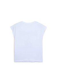 T-shirt bianco a maniche corte con vestibilità ampia, scollatura tonda e orlo dritto. Realizzato in morbido cotone, con una texture liscia.