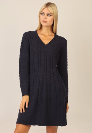 Strickkleid - nachtblau