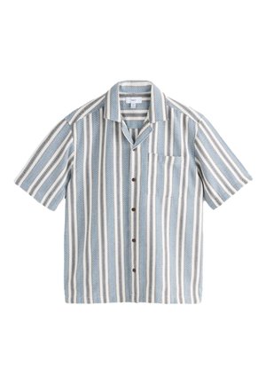 Next, REGULAR FIT - TEXTURED STRIPE SHORT SLEEVE  - Skjorter - blue
